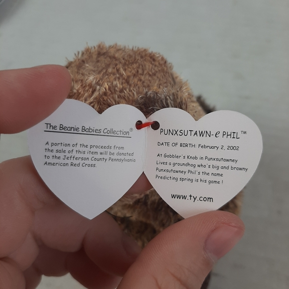 🔥Ty Beanie Baby named Punxsutawney Phil Groundhog Plush - Picture 3 of 3